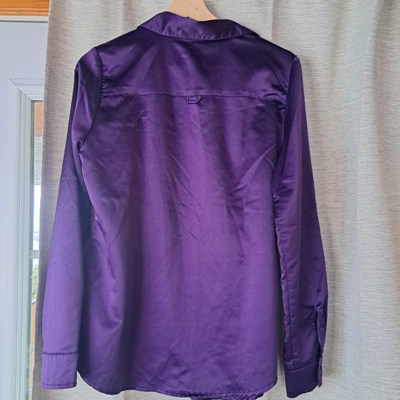 Purple satin shirt - Picture 3 of 4